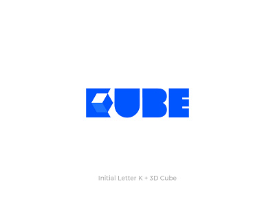 KUBE - Logo Design 3d brand identity branding business cube cube logo geometric illusion lettermark logo logo design logomark logotype marketing agency minimal modern monogram negative space social media startup