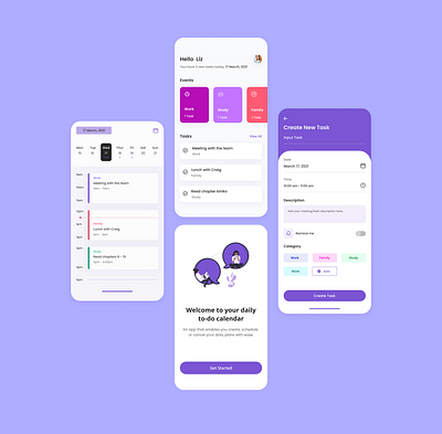 To-Do List App app design icon illustration minimal typography ui ux