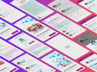 Mentorship Android Redesign android app design illustration minimal ux vector