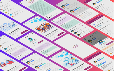 Mentorship Android Redesign android app design illustration minimal ux vector