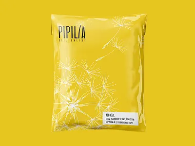 PIPILIA Package branding dandelion design graphic design illustration logo onlineshop typography vector white yellow