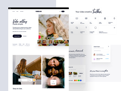 VEED.IO | Home Page Exploration v.4 brand branding clean edit editing app editor homepage landing landing page landingpage minimal modern simple subtitle video video edit video editor web web design website