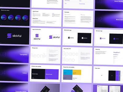 Brand identity for a design studio - slickful brand identity brand system branding clean logo design logos modern slick strategic branding