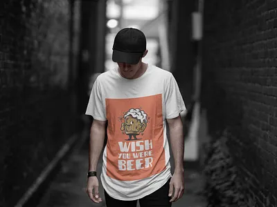 t shirt mockup of a cool man andyvnt