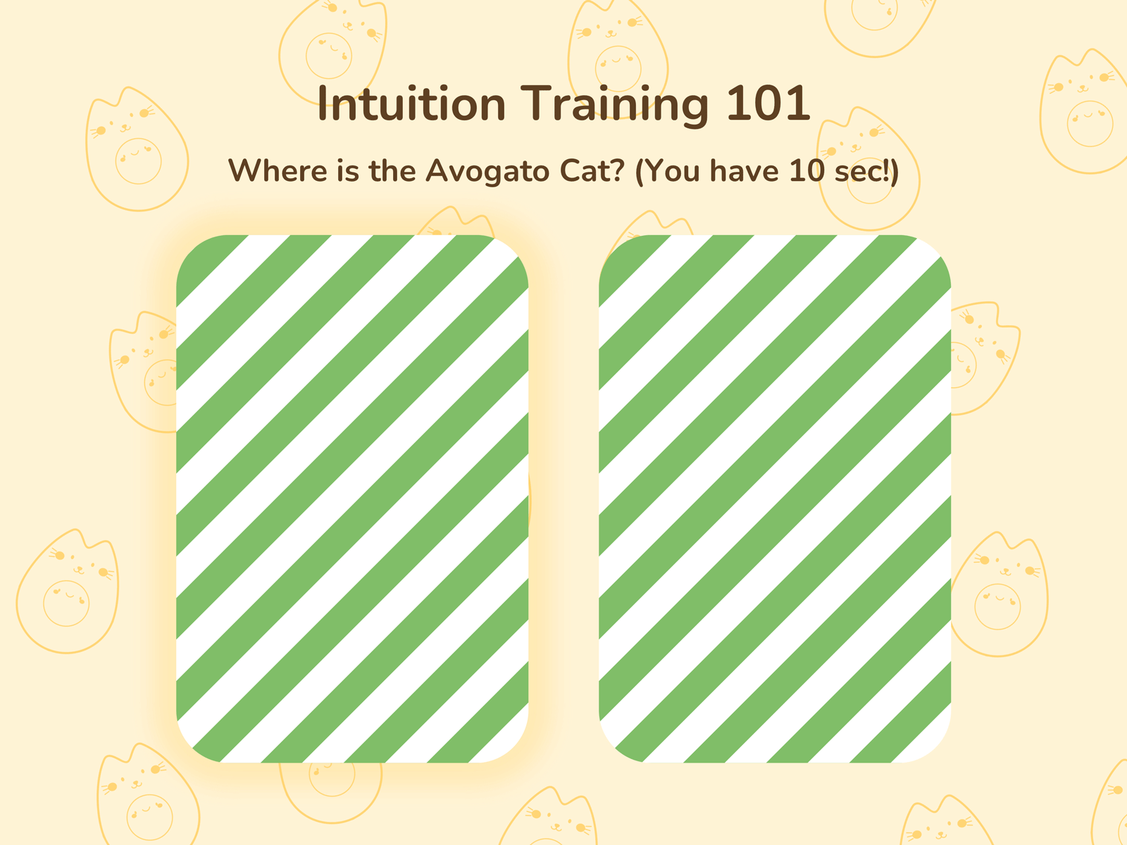 Intuition Card Game avocato avogato card game cards cards design cat art cat pun cute cute art cute cat art funny game game art illustration inspiration intuition intuition game kawaii art minigame original sixth sense