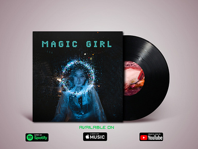 Magic Girl album cover album album art album artwork album cover album cover design art book cover cd artwork cd cover dj graphic design magical mixtape cover music musician rapper single cover soundcloud spotify cover vibes