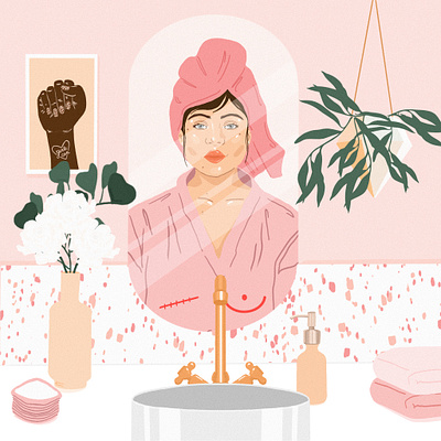 Calendrier 2021 | Octobre digital female feminine feminist girl character girlpower illustration procreate women empowerment women in illustration