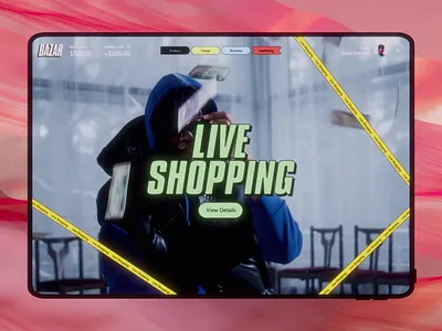 Bazar - Web Editor 3d analytics animation branding dashboard design fashion interface news sale shop shopping slide web