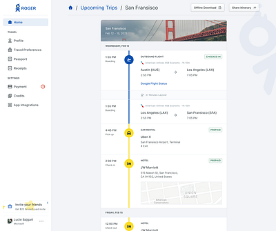 Traveller Itinerary Web App activity app design figma layout saas app traveller ui ux web app