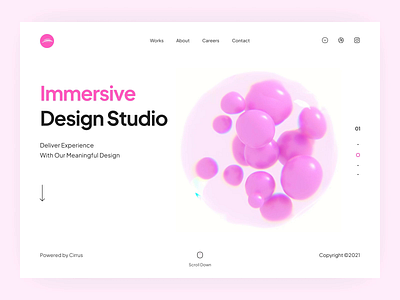 Agency Website Design 3d 3d animation 3d illustration agency branding animation branding cinema 4d creative design home page inspiration interface landing page minimal ui ux web app web design website