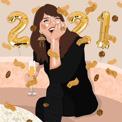Calendrier 2021 | Janvier digital female feminine feminist girl character girlpower illustration procreate women empowerment women in illustration