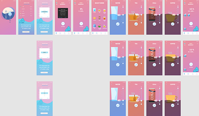 Water time app mockup appli application design branding design drink figma illustration logo ui ux water