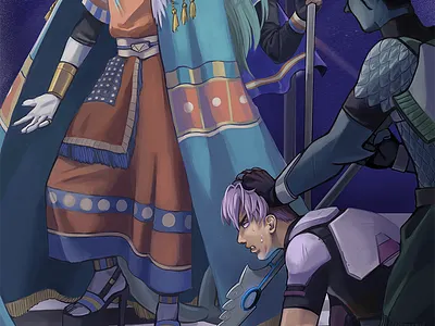 Chroma Black Illustration 4 character design fantasy illustration sci fi