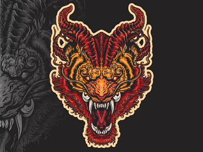 Mythical Lion head artworks band merch brand design branding charachter cover design dark art design fangs graphic art graphic artist graphic design hello dribbble illustration illustrations illustrator lion king merch design merchandise tshirt design