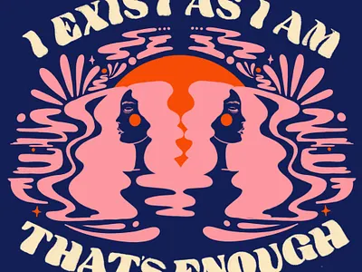 I Exist As I Am design hand lettering illustration lettering typography