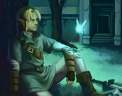 Forest Temple fanart fantasy forest illustration zelda