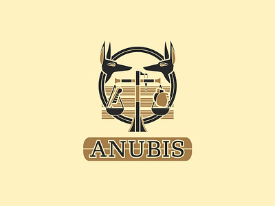 Anubis - 137/365 ancient badge branding crest egypt egyptian feather heart jackal legend scale vector wolf