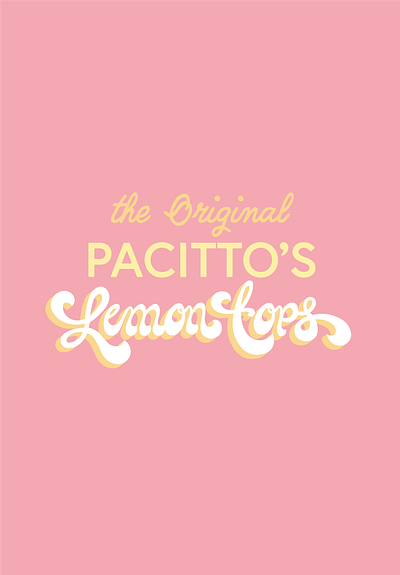 Pacitto's Lemon Top 70sdesign hand lettering ice cream illustration illustrator lemon local business pink redcar redesign retro seaside typography