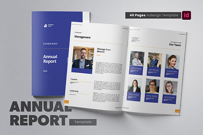 Company Annual Report Template annualreport indesign print template