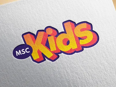 MSC Kids Logo branding children colorful custom design fun illustration kids logo playful typography vector