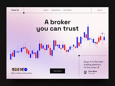 Trading Platform Landing Page binance bitcoin blockchain coin crypto crypto currency crypto wallet design exchange investment landing page platform trading ui ux web design website