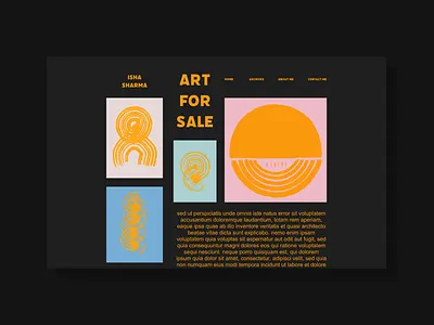 ART FOR SALE adobexd art art website blog design graphic design illustration mockup typography ui ux vector website design
