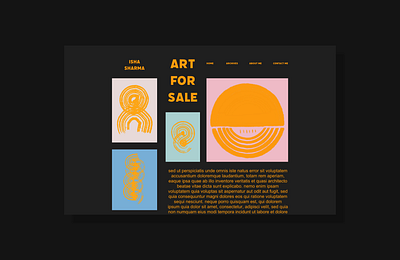ART FOR SALE adobexd art art website blog design graphic design illustration mockup typography ui ux vector website design