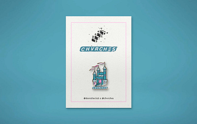 Pin mock-up for Chvrches merch collar with Don't Die Club band band merchandise bandmerch chvrches design enamel pin illustration lauren mayberry pin pin design