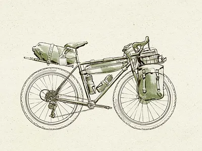 Kona Sutra LTD adventure bike bikeart bikepacking branding design digital illustration outdoor illustration texture