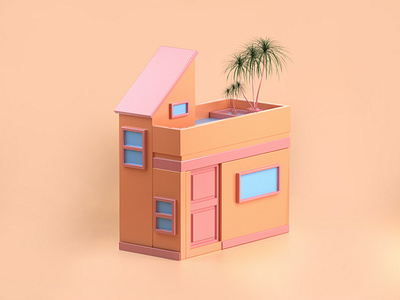 Low Poly Isometric House 3d 3d art 3d artist 3d illustration 3d modeling design designer graphic design graphic designer graphicdesign illustration modeling