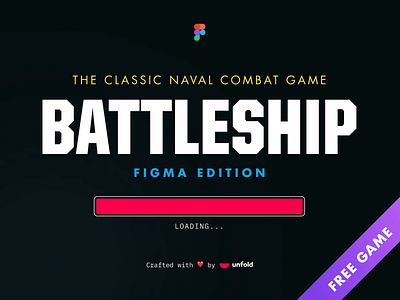 Battleship Figma Game battleship boat figma figma app figma game free freebie futura game games ibm plex mono loader loader bar loading monospace two color two player united font