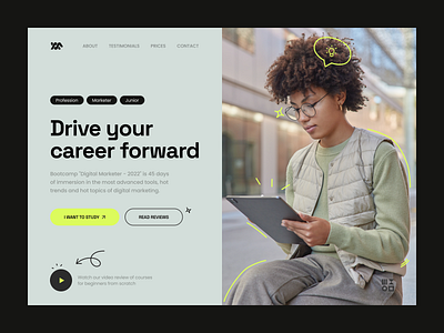 Drive your career forward design digitalbutlers graphic design illustration inspiration logo main screen minimal typography ui