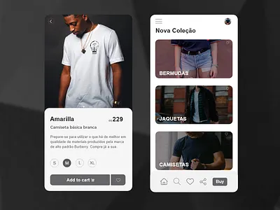 Layout Loja de Roupas - 1 app design flat mobile mobile app store store app store design ui