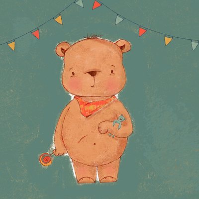Baby Bear. Character development animal art bear book art books cartoon character childrens design digital illustration