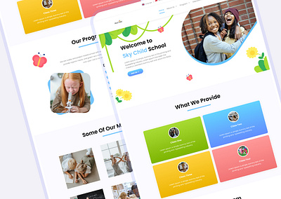 SkyChild - Web UI Design child school ui web design web ui