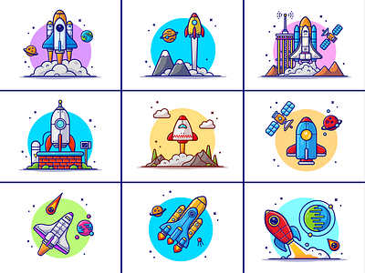 Space Shuttle🚀🛰️ airplanes astronaut astronomy cartoon rocket cartoon space earth icon illustration logo meteor moon nasa rocket satellite sky space space shuttle spaceman spaceship type of rocket