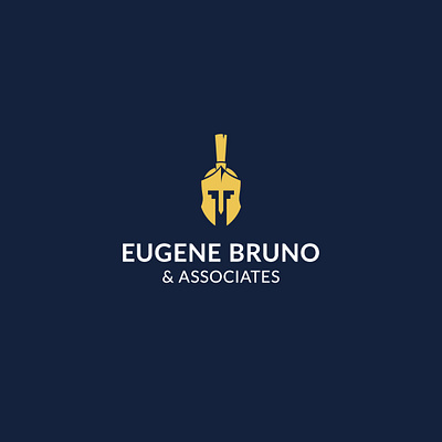 Eugene Bruno & Associates branding design dual meaning elegant graphic design icon law logo logo minimalist modern pillar simple sparta symbol warrior