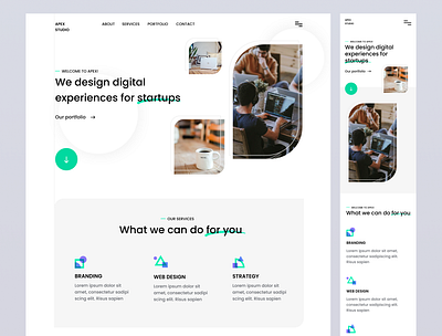 Digital Agency Landing Page agency concept design digital agency hero landing mobile portfolio responsive ui web web design website