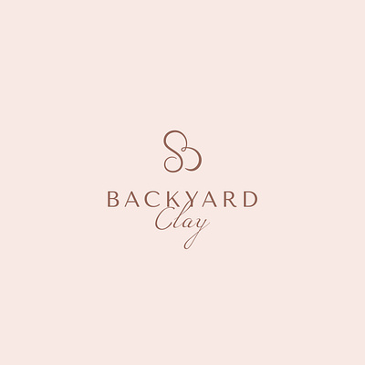 Backyard Clay boutiques branding design dual meaning elegant feminine graphic design icon lettermark logo minimalist modern monogram simple