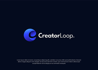 Creator Loop branding design dual meaning graphic design icon lettermark logo minimalist modern monogram simple website world