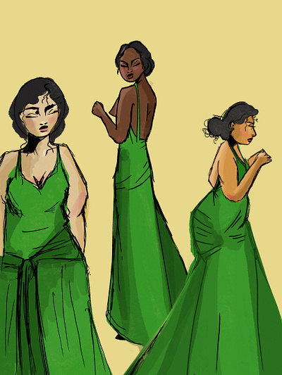 The Green Dresses - DBODesigns design design art illustration logo