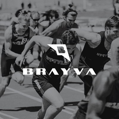Brayva bold branding design dual meaning icon lettermark logo minimalist modern monogram simple sports logo strong