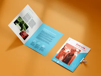 Civic Link Booklet accessibility booklet booklet design disability disability design graphic design layout design print collateral print design print designer