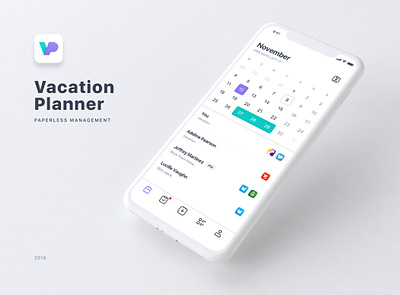 Vacation Planner - leave manager app android app calendar casestudy design ios mobile app office pczohtas product design productivity pánczél otto react research schedule ui ux uxui vacation wireframe