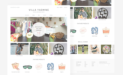 Villa Yasmine Ecommerce Website clean clean ecommerce design ecommerce business ecommerce design ecommerce shop ui uidesign uiux website design