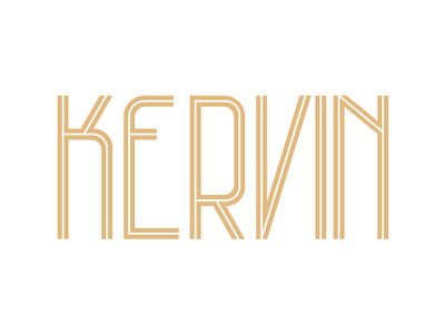 Kervin design gold graphic design letter design letter logo letters line logo logo design logocreation logodesign logodesigner logotype minimalistic sandro typographic typographic logo typography vector white