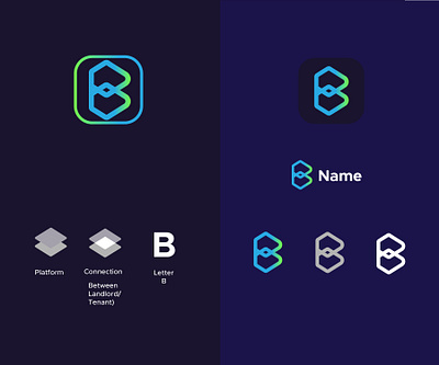 B icon app brand identity branding connect design home icon icon design icons identity illustration logo logo design logotype marketing modern online platform realestate realtor