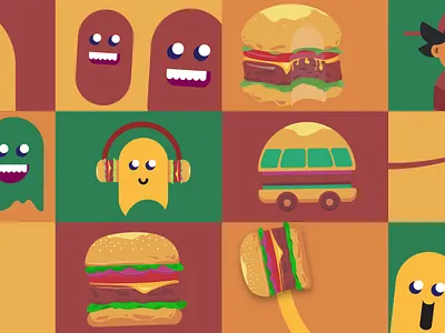 burger illustration character beverage illustration brand identity burger character burger illustration burger menu flat design fnb branding food branding food illustration illustration restaurant branding