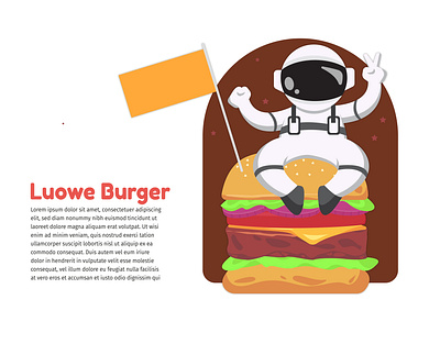 burger with astronaut illustration astronaut beverage design burger branding burger illustration drinks illustration eat illustration fnb food branding food design food illustration