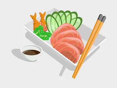 Sashimi food illustration drink design drinks illustration food branding food design food illustration japanese food sashimi sashimi design sashimi illustration sushi illustration